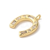 Rack Plating Brass Clear Cubic Zirconia Pendants KK-Z056-19G-2
