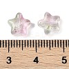Transparent Spray Painted Frosted Glass Beads GLAA-NH0003-01-4