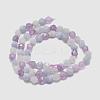 Natural Aquamarine & Rose Quartz & Amethyst Beads Strands G-K303-B07-6mm-2