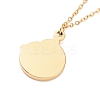 Ion Plating(IP) 304 Stainless Steel Whale Tail Pendant Necklace for Women NJEW-F294-06G-3