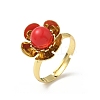 Brass Adjustable Finger Rings for Women RJEW-K295-02G-4