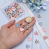 48Pcs 4 Colors Alloy Enamel Pendants ENAM-ME0001-15-3