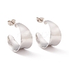 Non-Tarnish 304 Stainless Steel Chunky C-shape Stud Earrings EJEW-P198-09P-1