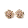 Brass Micro Pave Cubic Zirconia Beads KK-A259-11G-02-1