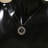 Alloy Tree of Life Urn Ashes Pendant Round Snake Chain Necklaces for Women Men PW-WG68F6E-01-4