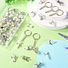 60Pcs 6 Styles Alloy & Glass Pearl Beaded Pendants PALLOY-TAC0162-8