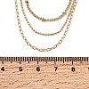 304 Stainless Steel 3 Layered Chain Necklaces for Women NJEW-K255-56G-5