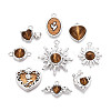 18Pcs 9 Styles Alloy Resin Pendants PALLOY-N185-01P-2