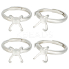 4Pcs Adjustable Brass Ring Components FIND-BBC0002-51A-1