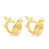 Brass with ABS Imitation Pearl Cuff Earrings for Women EJEW-C104-165G-1