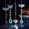 4Pcs 4 Style Hanging Suncatcher AJEW-SC0001-53-4