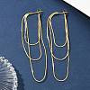Brass Snake Chains Tassel Dangle Stud Earrings for Women EJEW-H092-11G-4