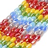 Electroplated Glass Beads Strands EGLA-P067-02A-01-1