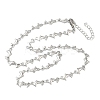 304 Stainless Steel Dolphin Link Chain Necklaces for Women NJEW-G201-02P-4