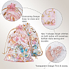 80Pcs 4 Colors Heart Printed Organza Bags OP-BBC0001-50B-6