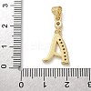 26Pcs Brass Micro Pave Cubic Zirconia Pendants KK-M319-02G-4