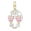 Butterfly Heart Acrylic Pendant Decoration HJEW-JM02011-1