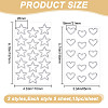 10 Sheets 2 Style Rhinestones Face Sticker FIND-GO0001-59-2