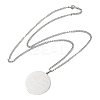 Non-Tarnish 304 Stainlessa Steel Curb Chain Pendant Necklaces NJEW-H034-07P-2