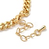 Brass Micro Pave Clear Cubic Zirconia Cuban Link Chains Bracelets BJEW-M322-04G-B-3