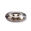 2-Hole Horse Eye Glass Rhinestone Buttons BUTT-D001-G-4