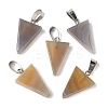 Natural Grey Agate Pendants G-B127-04P-08-2