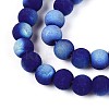 Frosted Opaque Glass Beads Strands GLAA-T032-P6mm-MBB03-3