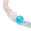 3Pcs 3 Styles Baking Paint Imitation Jade Glass Round Beaded Stretch Bracelets for Women BJEW-JB12158-5