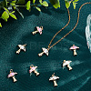 10Pcs 2 Colors Autumn Theme Rack Plating Brass Micro Pave Colorful Cubic Zirconia Pendants KK-BBC0017-99-3