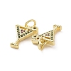 Brass Micro Pave Colorful Cubic Zirconia Charms KK-E068-VF158-3