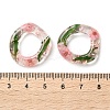 Inner Dried Flower Transparent Resin Ring Pendants LS-RESI-A043-07C-3