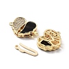 Valentine's Day Brass Micro Pave Cubic Zirconia Box Clasps KK-H462-07G-01-2