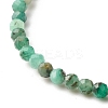 3.5MM Natural Emerald Round Beads Stretch Bracelet for Women BJEW-JB07413-4