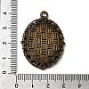 Tibetan Style Alloy Pendant Cabochon Settings TIBE-T003-09AB-NR-3