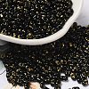 Spray Painted Glass Seed Beads SEED-F005-08A-03-1
