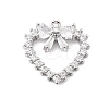 Brass Micro Pave Clear Cubic Zirconia Pendants LS-KK-K371-29A-P-1