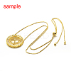 Brass Micro Pave Cubic Zirconia Pendants ZIRC-G130-09G-NR-3
