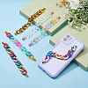Acrylic Curb Chain for DIY Keychains HJEW-PH0001-28-5