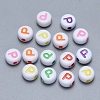 Craft Acrylic Horizontal Hole Letter Beads SACR-S201-11P-1