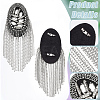 Fashion Iron Chain Tassel Epaulettes AJEW-WH0419-15P-3
