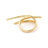Brass Wire Open Cuff Rings RJEW-P098-04G-3