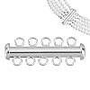 1 Set Sterling Silver Slide Lock Clasps STER-GA0001-42A-S-1