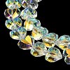Electroplate Transparent Glass Beads Strands EGLA-B012-AB01-4