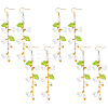 4Pair 304 Stainless Steel Dangle Stud Earrings for Women EJEW-UN00009-1