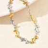 Women's 304 Stainless Steel Dolphin Link Chains Bracelets BJEW-G790-02GP-3