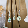6Pcs 6 Styles Teardrop & Oval Glass Hanging Suncatchers HJEW-FH00201-4