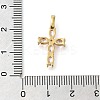 Brass Pave Clear Cubic Zirconia Pendants KK-M101-01G-02-3