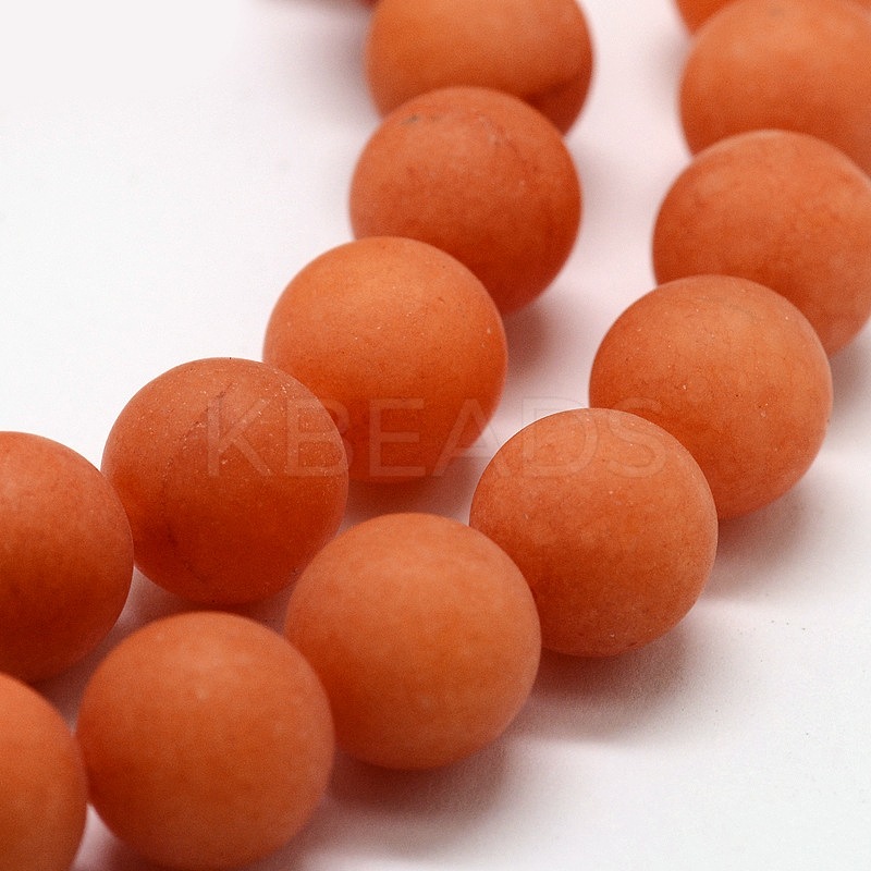 Wholesale Frosted Natural Malaysia Jade Round Beads Strands - KBeads.com