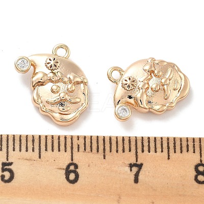 Brass Micro Pave Cubic Zirconia Pendants KK-M102-11G-1