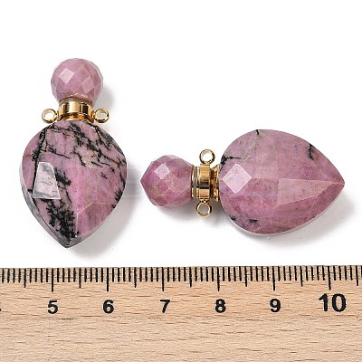 Faceted Natural Rhodonite Pendants G-A225-02G-1